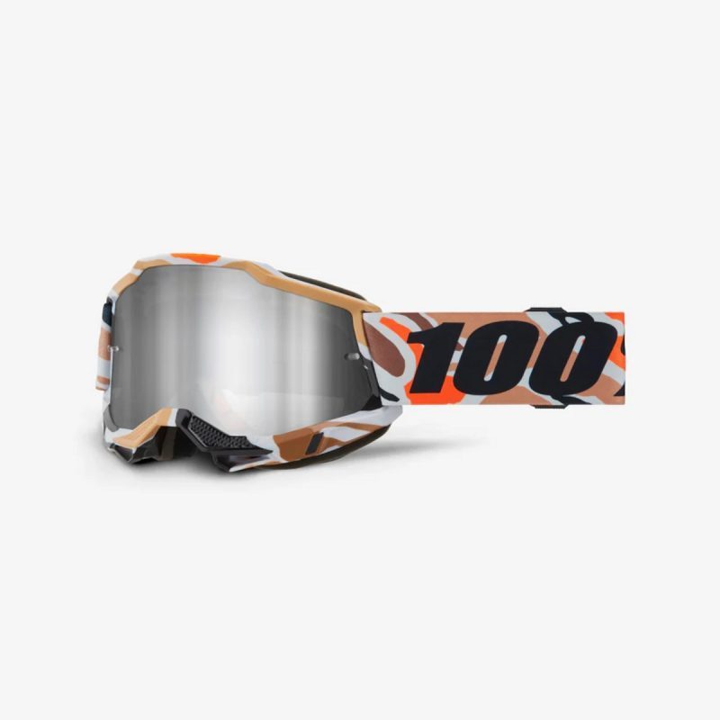 100% Accuri 2 FLEA - Mirror Silver Goggles - Grey/Brown/Orange/Black