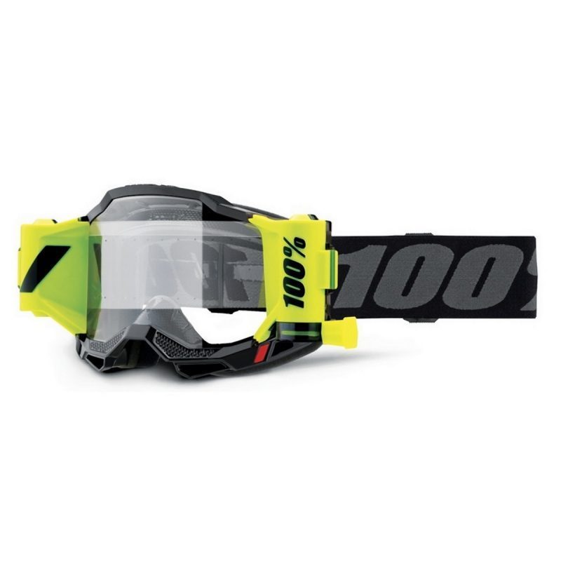 100% Accuri 2 Forecast ROLL-OFF Goggles - Black/Grey/Fluo Yellow