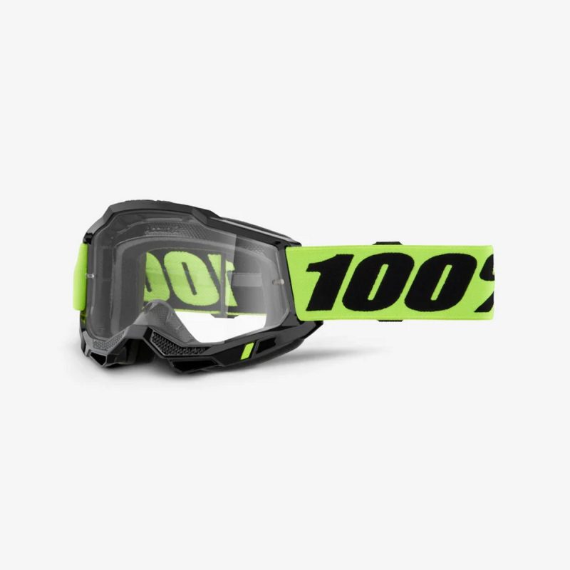 100% Accuri 2 OTG NEON Yellow - Clear Goggles - Black/Fluo Yellow