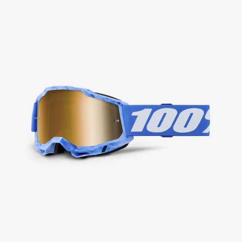 100% Accuri 2 Sursi - Mirror TRUE GOLD Goggles - Blue/White