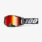 100% Armega Soledad - Mirror RED Goggles - Black/White/Camo