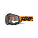 100% Accuri 2 Black - Clear DUAL PANE Goggles - Black/Orange