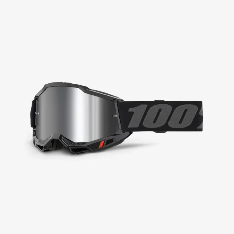 100% Accuri 2 Black - Mirror Silver Goggles - Black/Orange