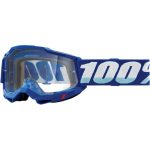 100% Accuri 2 BLUE - Clear Goggles - Blue/White