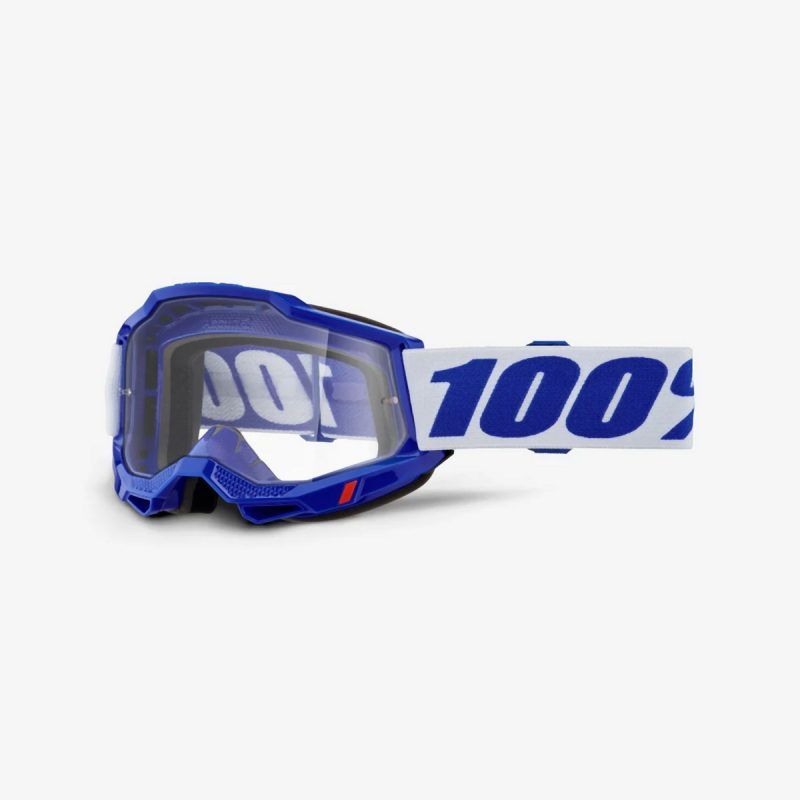100% Accuri 2 BLUE - Clear Goggles - Blue/White
