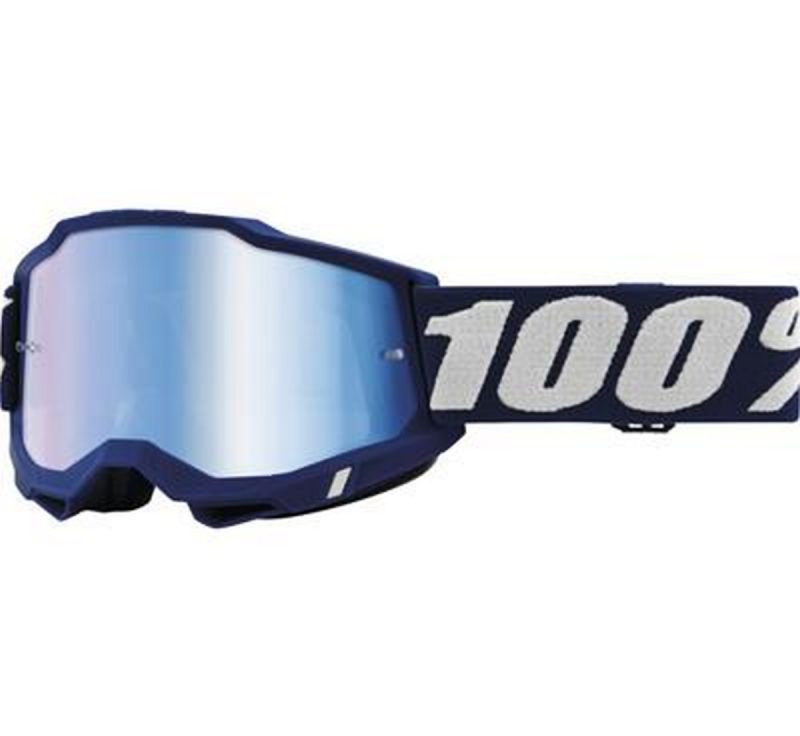 100% Accuri 2 Deepmarine - Mirror BLUE Goggles - Navy/White