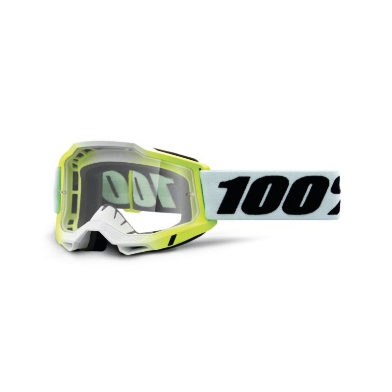 100% Accuri 2 Dunder - Clear Goggles - White/Black/Green