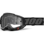 100% Accuri 2 Enduro MOTO Black - Clear Goggles - Black/Grey