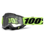100% Accuri 2 Enduro MOTO Yellow - DUAL Clear Goggles - Black/Fluo Yellow