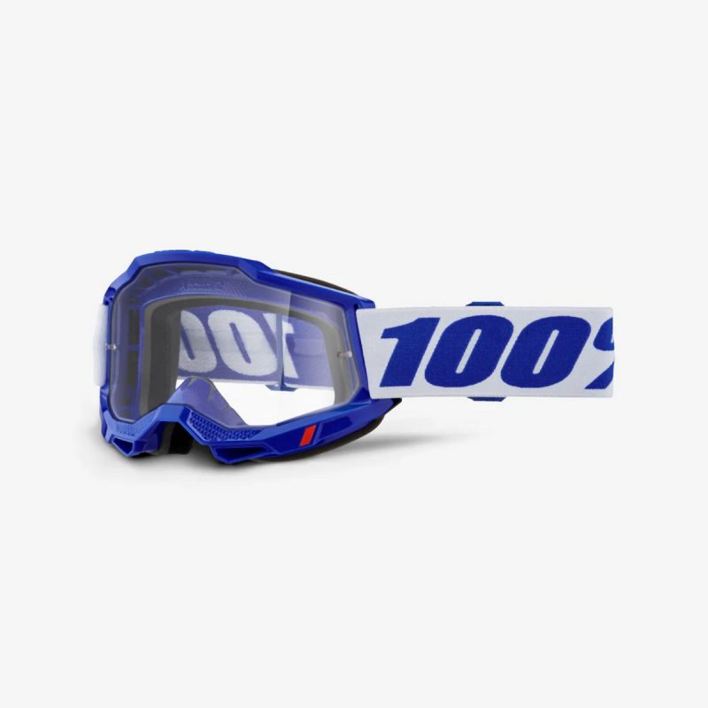 100% Accuri 2 OTG BLUE - Clear Goggles - Blue/White