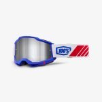 100% Accuri 2 Kolby - Mirror Silver Goggles - Red/White/Blue