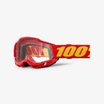 100% Accuri 2 RED - Clear Goggles 2 100% Accuri 2 RED - Clear Goggles - Red/Gold