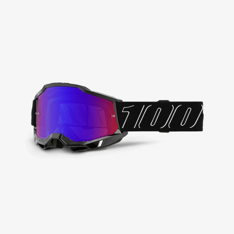 100% Accuri 2 Blackline - Mirror BLUE/RED Goggles - Black/White