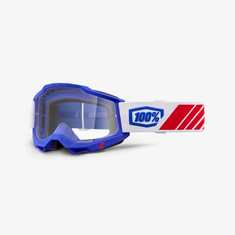 100% Accuri 2 Kolby - Clear Goggles - Red/White/Blue