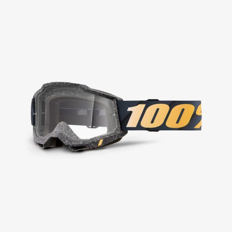 100% Accuri 2 Risland - Clear Goggles - Black/Yellow