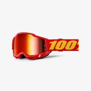 100% Accuri 2 RED - Mirror RED Goggles - Czerwonyy/Yellow