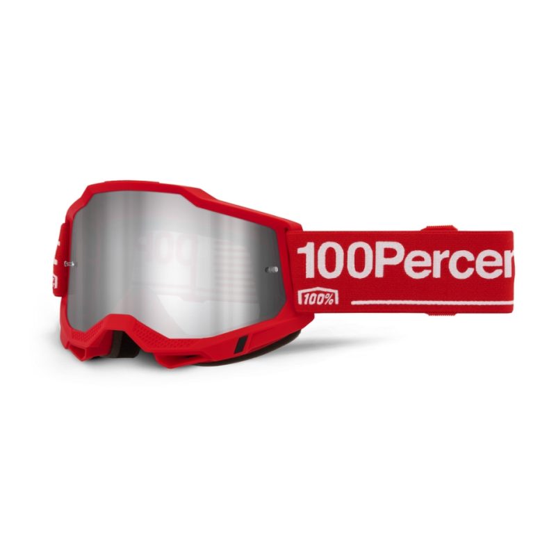 100% Accuri 2 WOLG - Mirror Silver Goggles - Red/White
