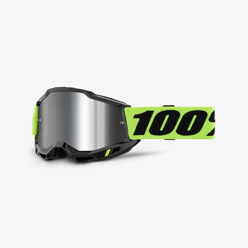 100% Accuri 2 Youth NEON Yellow - Mirror Silver Goggles - Fluo Yellow/Black