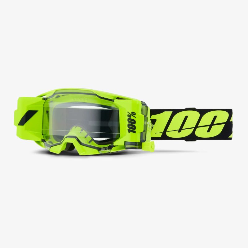 100% Armatic Forecast ROLL-OFF NEON Yellow - Clear Goggles - Fluo Yellow/Black