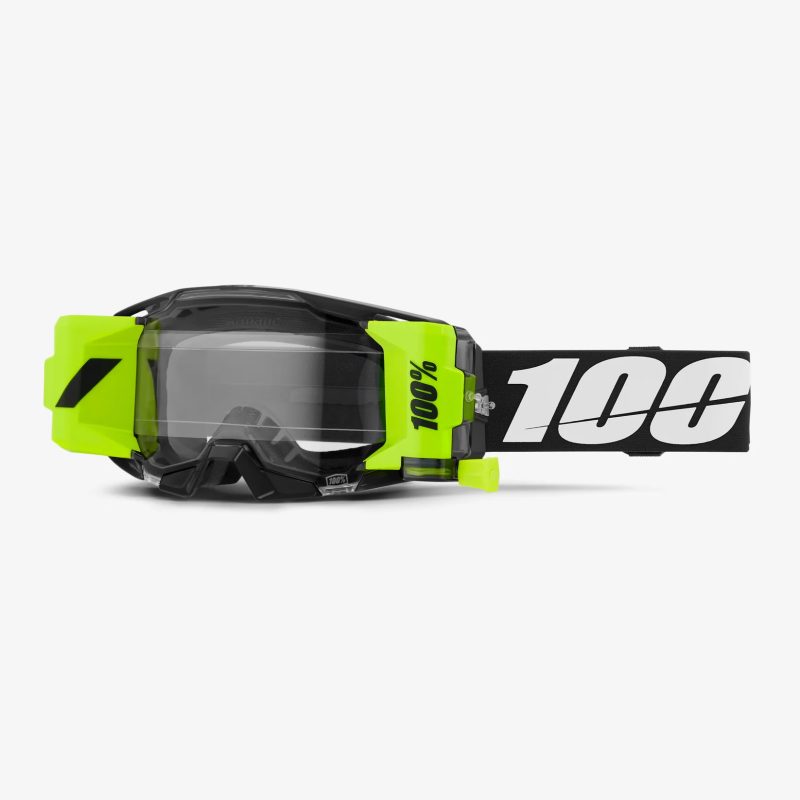 100% Armatic Forecast ROLL-OFF Black - Clear Goggles - Black/White