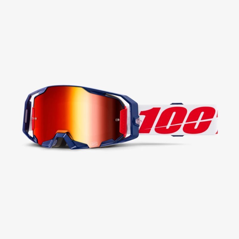 100% Armatic MACH Z - Mirror Goggles - Blue/Red/White
