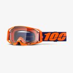 100% Armatic NEON Orange - Clear Goggles 1 100% Armatic NEON Orange - Clear Goggles - Orange/Purple