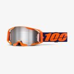 100% Armatic NEON Orange - Mirror Silver Flash Goggles 2 100% Armatic NEON Orange - Mirror Silver Flash Goggles - Orange/Purple