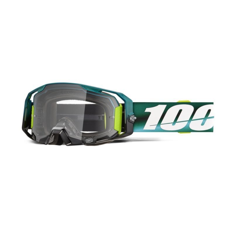 100% Armatic Polarity - Clear Goggles - Green/White