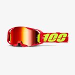 100% Armatic RED - Mirror Goggles - Red/Fluo Yellow