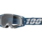 100% Armega Albar - Clear Goggles - Blue/Silver