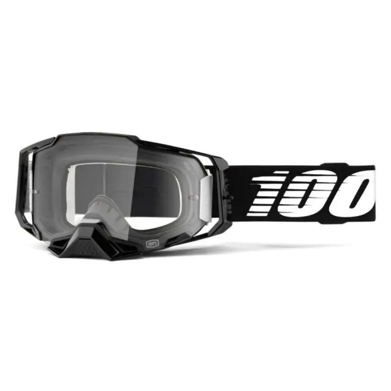 100% Armega Black - Clear Goggles