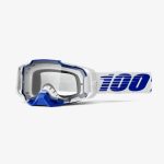 100% Armega BLUE - Clear Goggles 1 100% Armega BLUE - Clear Goggles - White/Blue