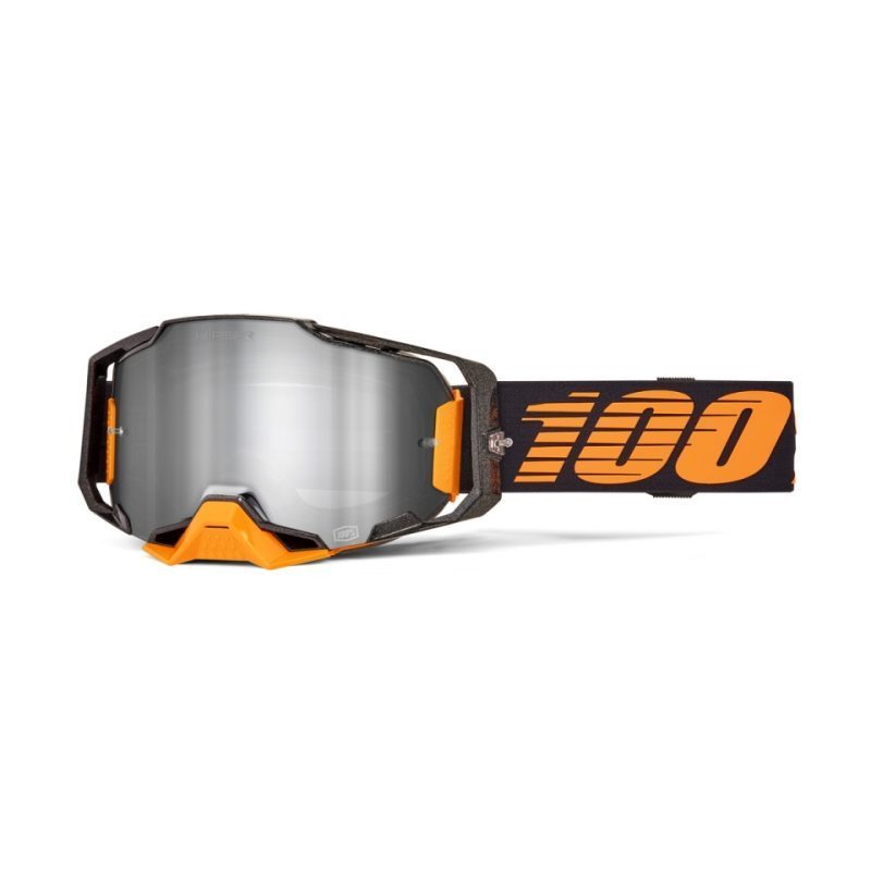 100% Armega Hiper Acosta - Mirror Silver Goggles - Grey/Yellow