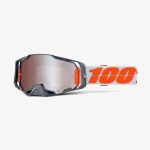 100% Armega Hiper Silver - Mirror Silver Flash Goggles 2 100% Armega Hiper Silver - Mirror Silver Flash Goggles - Grey/Red