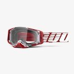 100% Armega Oversized DEEP RED - Clear Goggles 1 100% Armega Oversized DEEP RED - Clear Goggles - Red/White/Grey
