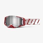 100% Armega Oversized DEEP RED - Flash Silver Goggles 1 100% Armega Oversized DEEP RED - Flash Silver Goggles - Red/White/Grey