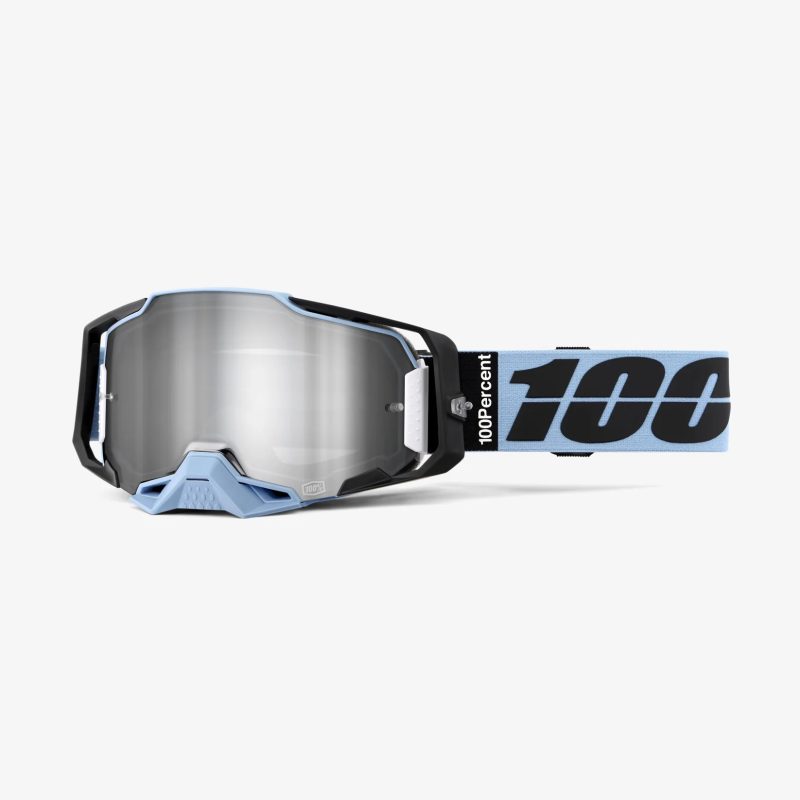 100% Armega Petros - Mirror Silver Goggles - Blue/Black