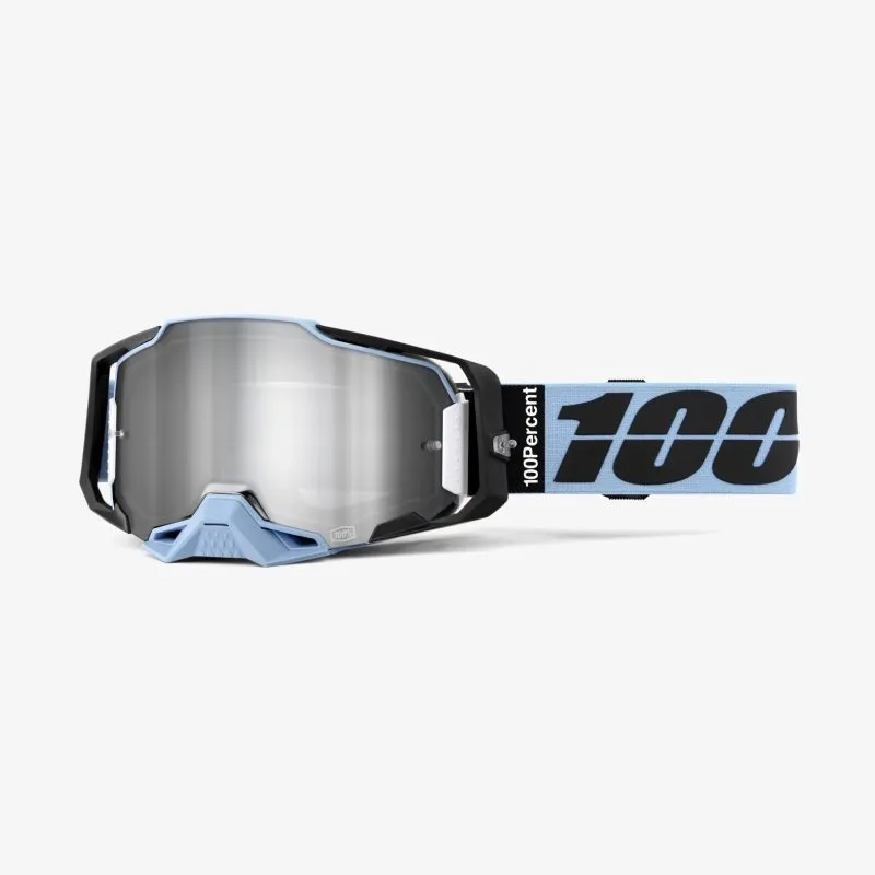 100% Armega Petros - Mirror Silver Goggles - Blue/Black