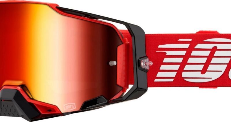 100% Armega RED - Mirror Goggles - Red/Black/White