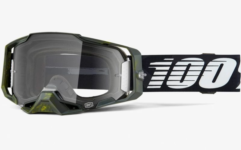 100% Armega Soledad - Clear Goggles - Black/Green