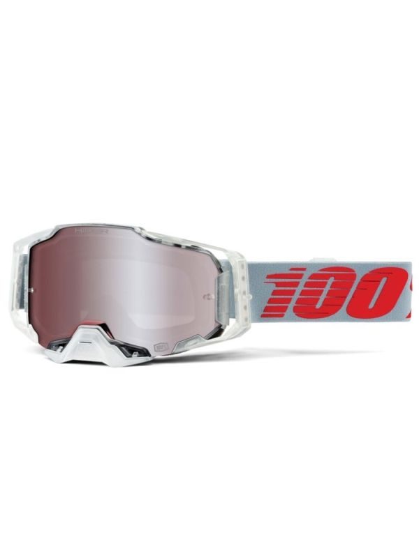 100% Armega X-RAY - Mirror Silver Goggles - Grey/Clear
