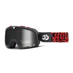 100% Barstow House IND. - Mirror Silver Goggles - Black/Red