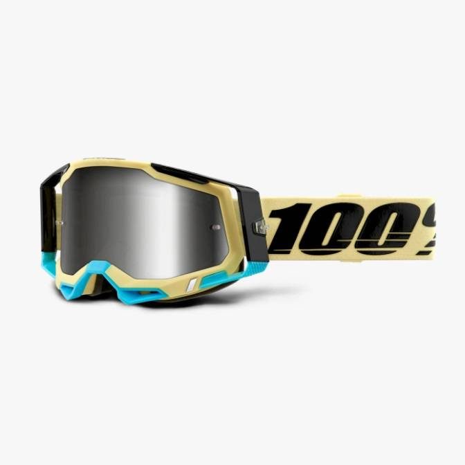 100% Racecraft 2 Airblast - Mirror Silver Goggles - Brown/Black