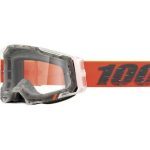 100% Racecraft 2 Schrute - Clear Goggles 1 100% Racecraft 2 Schrute - Clear Goggles - Orange/Grey