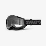 100% Strata 2 Black - Clear Goggles 2 100% Strata 2 Black - Clear Goggles - Black/Grey