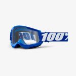 100% Strata 2 BLUE - Clear Goggles - Blue/White