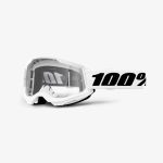 100% Strata 2 White - Clear Goggles 2 100% Strata 2 White - Clear Goggles - White/Black