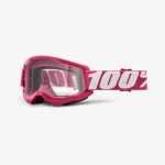 100% Strata 2 Fletcher - Clear Goggles 1 100% Strata 2 Fletcher - Clear Goggles - Fuksja/White