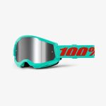 100% Strata 2 Maupiti - Mirror Silver Goggles 1 100% Strata 2 Maupiti - Mirror Silver Goggles - Seledynowy/Red