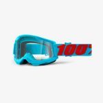 100% Strata 2 Summit - Clear Goggles - Jasny Blue/Red